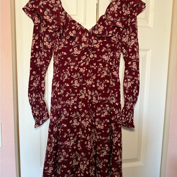 Rebecca Taylor Tilda ruffled floral 100% silk dress size 2 - Picture 2 of 9
